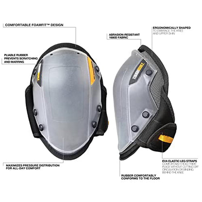 ToughBuilt - FoamFit Non-Marring Knee Pads, Adjustable Straps, TB-KP-203R | Non-Marring Shell, FoamFit Cushioning, Adjustable Straps, Ergonomic Support, All-Day Comfort