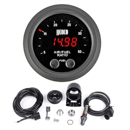 Upgrade Digital Wideband Air/Fuel Ratio AFR Gauge - 2"(52mm) with LSU4.9 Sensor - Wideband UEGO AFR O2 Oxygen Sensor Controller Gauge Applicable to Multiple Fuels - color: New AFR Gauge
