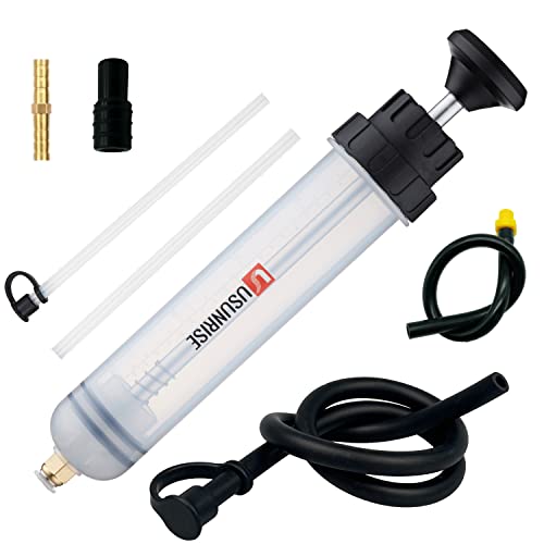 Automotive Fluid Extractor Pump,Oil Change Syringe with Long Hose,Syringe Style Pump for Power Steering Transmission Gear Oil & Brake Fluid Changes, Hand Vacuum Pump 200CC/200ML-3 ProType