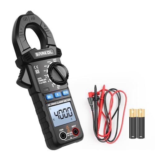 Digital Multimeter Tester 4000 Counts Amp Clamp Meter with 35mm Jaws for AC/DC Voltage and AC Current Meter, Resistance, Diode Capacitance, Continuity, Frequency, NCV Auto-Ranging - style: 4000 Counts Basic