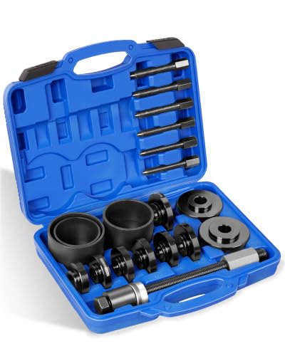 DAYUAN 19Pcs Front Wheel Drive Bearing Removal Installation Service Kit | FWD Bearing Installer Kit, Wheel Bearing Removal Tool, Fits Cars Light Trucks & Vans, 11 Drift Sizes, Black Oxide Steel, Case