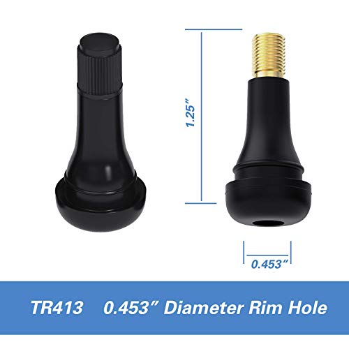 CKAuto TR413 Rubber Snap-in Tire Valve Stem (5pcs/Bag) - size: TR413