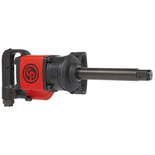 Chicago Pneumatic CP7773D-6 Air Impact Wrench (1 Inch), 6 Inch Extended Anvil, Air Impact Gun Industrial Repair & Assembly Tool, D-Handle, Twin Hammer, Max Torque Output 1300 ft. lbf/1760 Nm, 6600 RPM - style: With 6-Inch Extenstion