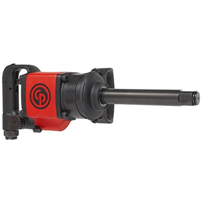 Chicago Pneumatic CP7773D-6 Air Impact Wrench (1 Inch), 6 Inch Extended Anvil, Air Impact Gun Industrial Repair & Assembly Tool, D-Handle, Twin Hammer, Max Torque Output 1300 ft. lbf/1760 Nm, 6600 RPM - style: With 6-Inch Extenstion