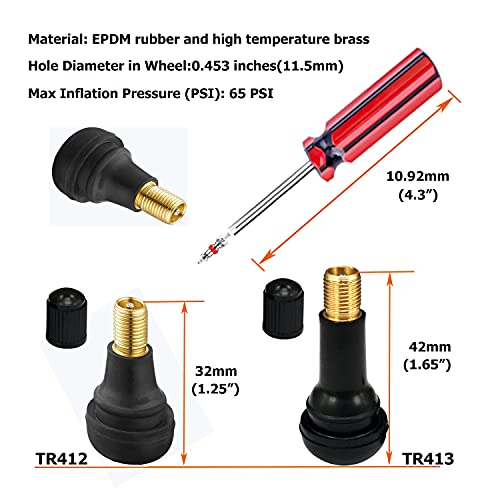 Dr.Roc 3 X 14.5 Tire Spoons Lever Dirt Bike Lawn Mower Motorcycle Tire Changing Tools with 10 PCS Valve Stems Puller Tools Set