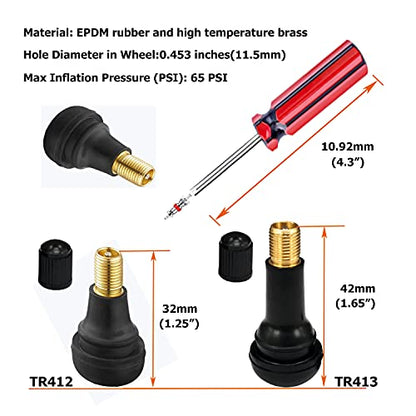 Dr.Roc 3 X 14.5 Tire Spoons Lever Dirt Bike Lawn Mower Motorcycle Tire Changing Tools with 10 PCS Valve Stems Puller Tools Set