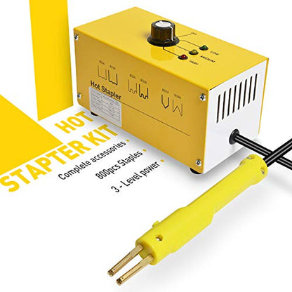 Plastic Welder Hot Stapler Kit with 800PCS Hot Staples, 110V Bumper Crack Repair Welding Machine Set