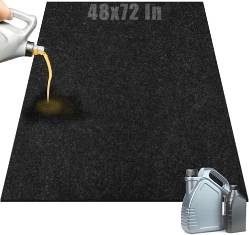 Papillon Oil Spill Mat & Garage Floor Mat | 48" x 72" Oil Change Mat for Under Car - Highly Leak-Proof, Non-Slip, Durable, Washable, Waterproof - size: 4' x 6' (Rectangular)