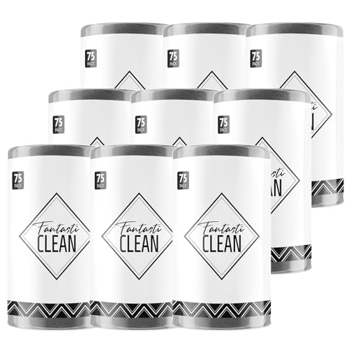 Fantasticlean Microfiber Cleaning Cloth Roll-675 Sheets(9 Rolls of Dimgrey) | 12'' by 12'', Super Absorbent, Lint-free, Tear-away Microfiber Towel Roll, for All-Purpose Cleaning - color: Dimgray, size: 675 pack
