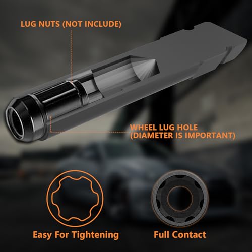 8Pcs Wheel Lock Removal Kit, Locking Lug Nut Master Key Set for Easily Removing Spline and Hex Style Aftermarket Wheel Lug Nuts, 5, 6, 7, 12 Spline and Spike Lug Nut Socket Key