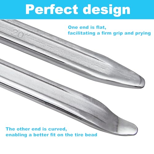 2 Pack 24 Inch Tire Spoons Iron,Heavy Duty Tire Changing Tool Tire Levers Bar,for Cars,Motorcycles,Dirtbike,Lawn Mower Tire Spoon (24 inch) - size: 24 Inch