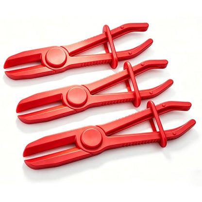 3 PCS Hose Pinch Off Pliers, Plastic Clamp Pliers Set for Automotive Flexible Hoses, Gas Lines Radiator Brake Coolant and Fuel Lines