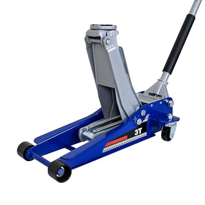 3 Ton Low Profile Hydraulic Floor Jack, Heavy Duty Steel Dual Piston Quick Lift Pump, CE Certified - size: 3T - Low Profile (3.1" Min Height)
