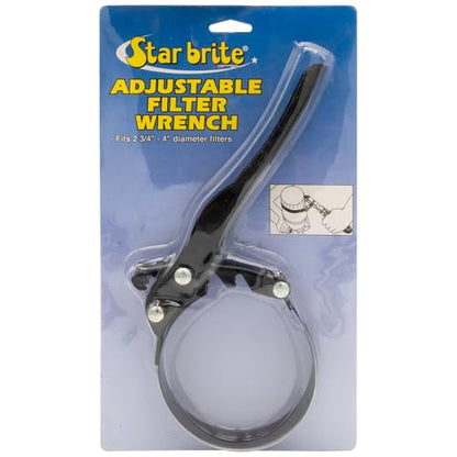 STAR BRITE OIL FILTER WRENCH (ADJ) 2 3/4 X 4