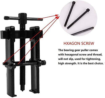 Two Jaw Bearing Puller, Adjustable Two Jaw Puller Remover for Removal Bearing or Gears, Pulley, and Flywheel, Motorcycle Car Auto Removing Kit 2.5"