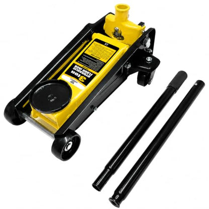 Jack Boss 3 Ton Low Profile, Aluminum and Steel Racing Floor Jack with Dual Pistons Quick Lift Pump for Sport Utility Vehicle, Lifting Range 3-15/16" min to 18-5/16" max, Net Weight 58.5 lb, Red - size: 3T