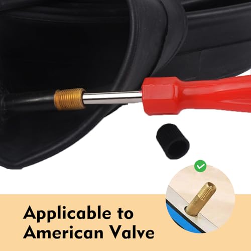 33PCS Tire Repair Tools, Spool Removal and Installation Kit, Zinc Alloy American Valve Stem Core Repair Kit, Replacement Tire Valve Stem Core Part, for Most Cars, Trucks