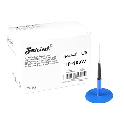 TP-103W Combination Repair Unit, Tire Repair Patch Plug 1/4" x 1 3/4" Wrapped stem 24 pcs - size: 0.24 x 1.77 Inch