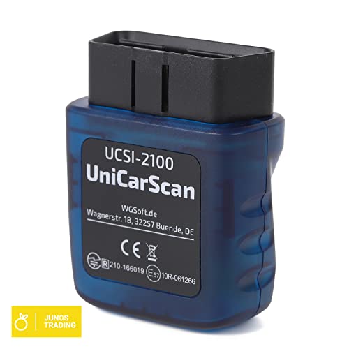 UniCarScan UCSI-2100 OBD2 Bluetooth 4.0 Scanner for BimmerCode & MotoScan, Works with iOS, Android & Windows