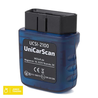 UniCarScan UCSI-2100 OBD2 Bluetooth 4.0 Scanner for BimmerCode & MotoScan, Works with iOS, Android & Windows