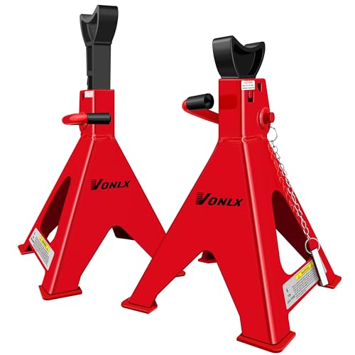 Car Jack Stands 6 Ton Adjustable Auto Floor Jackstands with Double Locking and Large Foot Base for Lifting SUVS, Heavy Duty Carbon Steel 13,200 lb Capacity 2 Pack - size: 6 Ton