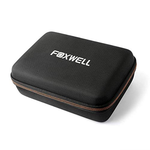 FOXWELL Protective Carrying Case for OBD2 Scanner, Battery Tester, Diagnostic Tools & Cable Storage -Professional OBDII Storage Box for Handle-Size Code Readers - color: Black