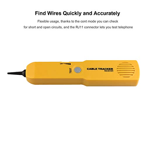 Electrical Wire Tracer Circuit Tester w/Tone Generator & Probe Kit, Cable Signal Locator Tester, Test Circuit Continuity, Network Telephone Line, Automotive Circuit Identify Tools w/Clips & RJ11 Plug