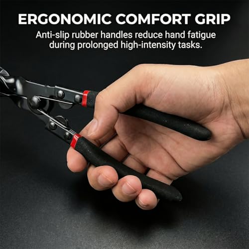 Automotive Panel Clip Removal Tool, Car Upholstery Trim Removal Pliers, Car Dashboard Fastener Push Pin Plier, Vehicle Interior Repair Tool for Most Vehicles (Red) - color: Red