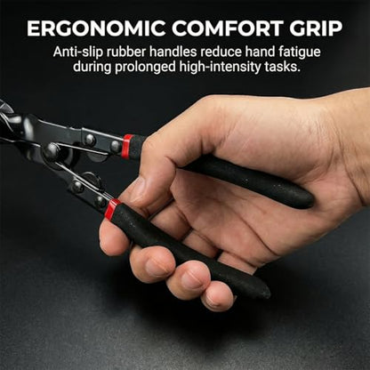Automotive Panel Clip Removal Tool, Car Upholstery Trim Removal Pliers, Car Dashboard Fastener Push Pin Plier, Vehicle Interior Repair Tool for Most Vehicles (Red) - color: Red