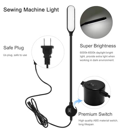 Magnetic LED Work Light with Flexible Gooseneck for Lathe | Multi-Purpose, for Drill Press Workbench Crafting