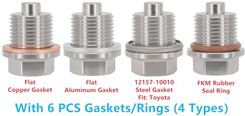1PC M18x1.5 Stainless Steel Magnetic Engine Transmission Oil Drain Plug Fit Acura Honda Toyota BMW Volvo Porsch Can-Am Rolls-Royce Select Model, Replace 90021900930, 90341-18023, DP007 - size: M18x1.5