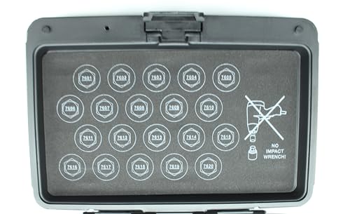 TMAX 20pc Anti-Theft Wheel Lug Nut Removal Socket Key for Volvo Set A - size: 20pc Set A