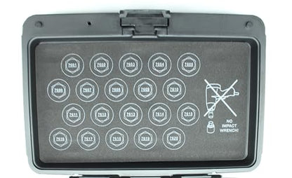 TEMO 20pc Anti-Theft Wheel Lug Nut Removal Socket Key for Volvo Set A - size: Set A (20 pieces)