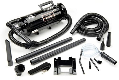 METROVAC Vac N Blo VNB4AFBR - 4.0 Peak HP Car Vacuum & Blower, All-Steel Construction, Versatile Automotive Detailing Tool with Attachments, MagicAir Inflator Included - style: Wall Mount Kit + Extra hose