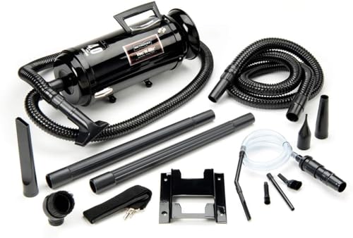 METROVAC Vac N Blo VNB4AFBR - 4.0 Peak HP Car Vacuum & Blower, All-Steel Construction, Versatile Automotive Detailing Tool with Attachments, MagicAir Inflator Included - style: Wall Mount Kit + Extra hose