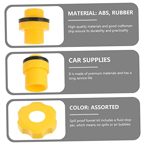 PRETYZOOM 1Set Spill Coolant Filling Funnel Kit for Cars Radiator Tool with Fluid Stopper Compatible with Domestic and Import Vehicles for Engine