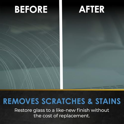 Optical Grade Cerium Oxide 1lb Glass Repair Powder | Glass Window and Windshield Repair | Optical Grade, for use with Camera, Scope, Binocular Lens | Remove Scratches and Scuffs (1lb with 3" Pad) - style: 1lb with 3" Pad