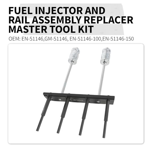 DPTOOL EN-51146 Fuel Injector Puller Removal Tool Rail Assembly Replacer Master Tool Kit Compatible with GM Opel Buick Vauxhall MG 1.0L 1.4L 1.5T LFVI 1.5 LG3 1.6L SGE Engine EN-51146-100 EN-51146-200 - size: Injector Removal Kit