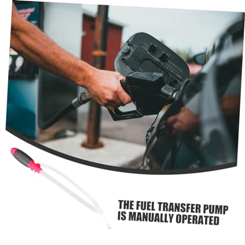 Alipis Manual Fuel Transfer Pump Kit 2-Piece Siphon Pump Hose Water Easy to Use for Automotive and Home Applications