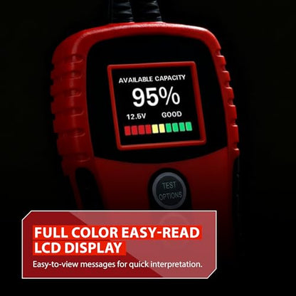 Battery, Charging, & Starting System Diagnostic Tester for 12V & 24V Systems – Digital Analyzer for Automotive Starter, Alternator, Regulator & Diode Ripple – B200 by Tech Professional Service Tools - style: B200