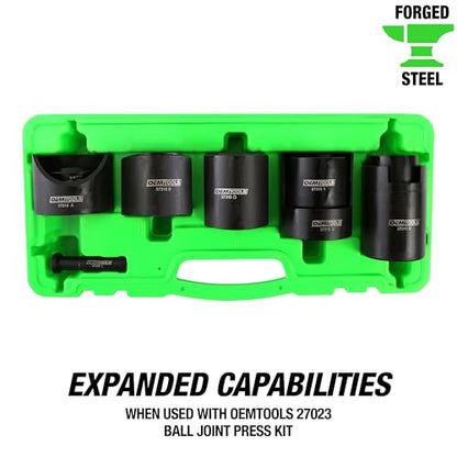 OEMTOOLS 37310 Master Ball Joint Installer/Remover Adapter Set, 14 Piece Master Adapter Tool Kit for 27032 Ball Joint Press Kit