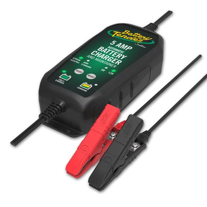 Battery Tender 5 AMP 12V Battery Charger and Maintainer - Automotive Smart Automatic Battery Charger for Cars SUVs and Trucks -Lead Acid, AGM, Gel, & Lithium - 022-0186G-DL-WH | Fast Multi-Chemistry Charger for Cars, Trucks, SUVs, Boats, RVs, and Large 12
