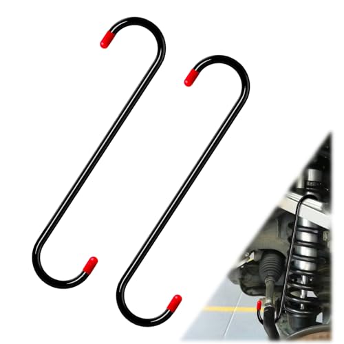 BFXM 2PCS Brake Caliper Hanger Caliper Hangers Hooks with Rubber Tips | Durable Steel, Rust-Proof Automotive Tools For Braking, Axle, Suspension, Herramientas para Extensión de Frenos - color: Black-2PCS