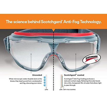 3M GoggleGear 500 Series GG501SGAF, Clear, Scotchgard Anti-fog Lens, 1 Pair