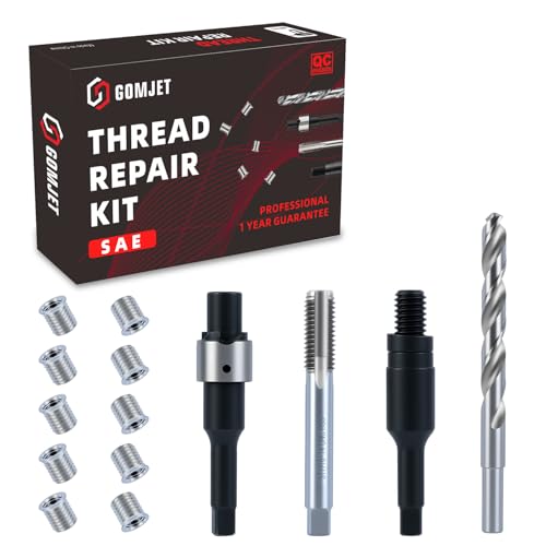7/16-14 INCH Thread Repair Kit, with 7/16-14X0.600 inch Stainless Steel Insert Qty 10 - size: 7/16x14x0.600 Inch