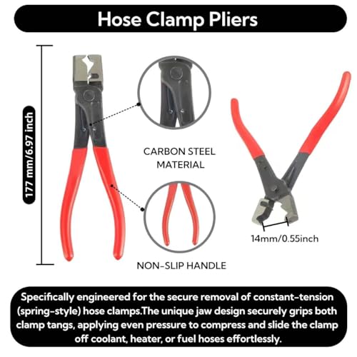 5-Piece Automotive Electrical Tool Kit - Disconnect Pliers, Hose Clamp Pliers, Connector Separator & Terminal Removal Tool Set for Cars - size: 5 Set