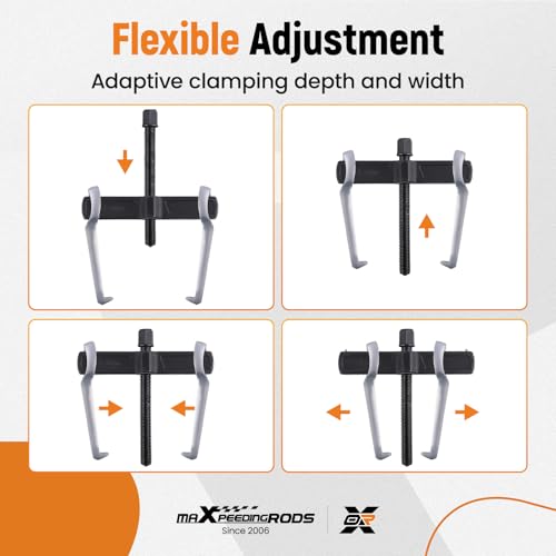 maXpeedingrods 12 Inch 2-Jaw Gear Puller, Reversible Jaw Bearing Puller Removal Tool, External Internal Pulling for Pulley Gear Bearing Flywheel Removal - size: 12 Inch