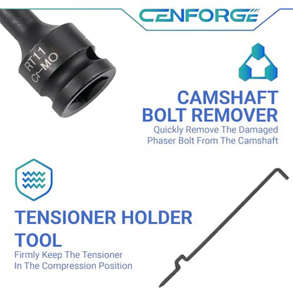 303-1248 7PC Camshaft Holding Timing Tool Kit for Ford 3.5L & 3.7L 4V Engine, with Chain Tensioner Holder Tool and 3 Pin for Blocking The crankshaft - size: For Ford 3.5L & 3.7L 4V Engine