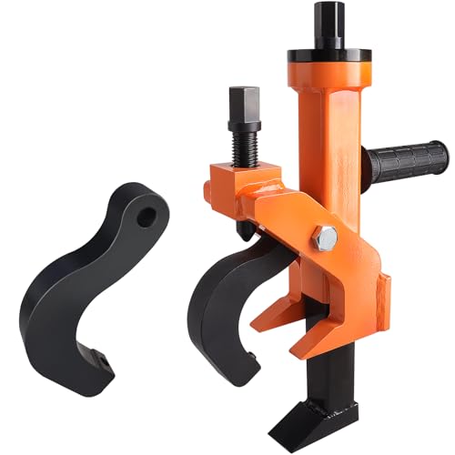 Pneumatic Tire Bead Breaker - Heavy Duty Bead Buster for Tractor & Farm Tires, On-Wheel Maintenance Tool with Dual Set Screws for Secure Grip, Works on Cars, Mowers, ATVs & RVs - color: Orange