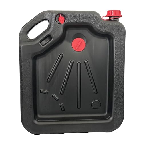 16-Quart Portable Oil Drain Pan, Sturdy Plastic Automotive Container, Wide Mouth Design Easy Pour Tray for Workshop Auto Servicing and Fluid Handling